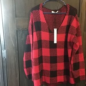 Buffalo plaid sweater